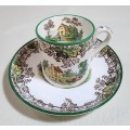 COPELAND SPODE BYRON PATTERN (1933-1969) HAND PAINTED DEMITASSE CUP AND SAUCER