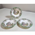 COPELAND SPODE BYRON PATTERN (1933-1969) HAND PAINTED SERVING BOWLS WITH TERRACE RIMS