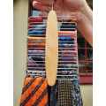 GROUP OF 20 VINTAGE NECK TIES  MANY EUROPEAN BRAND NAMES  MANY PURE SILK - WITH HANGER