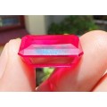 AWESOME LARGE 26.90CT REAL! RED RUBY GEMSTONE - SCRATCH GLASS EASY!  - UV LIGHT FLUORESCES RED!