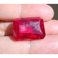 AMAZING LARGE 34,40CT REAL RED RUBY GEMSTONE  SCRATCH GLASS!  UV RED!  HIGH THERMAL CONDUCTIVITY!