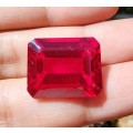 BLOOD RED LARGE 29,15CT REAL RUBY GEMSTONE - SCRATCH GLASS!  - UV RED!  - HIGH THERMAL CONDUCTIVITY!