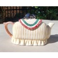 CUTE SOFA SHAPED TEAPOT WITH BLACK CAT SITTING ON LID