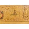 RARE ANTIQUE MAP AMERICAE NOVA TABULA WITH ELDORADO WILLEM BLAEU (1571-1638) HAND COLOURED ENGRAVING