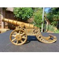BRASS ARTILLERY CANNON VINTAGE VERY LARGE (45CM LONG) AND VERY HEAVY (6,5KG)