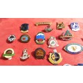 VINTAGE GROUP OF 45 ENAMELLED SA LAWN BOWLS CLUB AND OTHER BADGES
