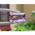 RICH PURPLE 0.75CT AMETHYST GEMSTONE WITH INTERESTING RARELY SEEN BAQUETTE FACETTED CUT