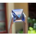DAZZLING 1.45CT BLUE SAPPHIRE WITH LOVELY BAQUETTE CUT FROM MADAGASCAR  THERMAL TESTED HIGH!