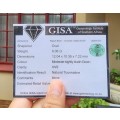 LARGE TOP GREEN GISA CERTIFIED ELBAITE TOURMALINE (AKA BRAZILIAN EMERALD) 6.08CT GEMSTONE NATURAL