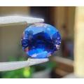 MAJESTIC 2.15CT ROYAL BLUE SAPPHIRE WITH LOVELY OVAL CUT FROM AFRICA  THERMAL TESTED HIGH!