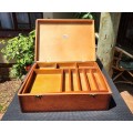 Fabulous Old Wooden Sewing Box with Removable Inner Tray. Handmade by Joywood, Durban