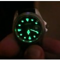 Lanco Quartz 10ATM Divers Wristwatch with Awesome Luminescent Hands and Markers Needs Battery