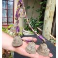 Vintage String of 5 Decorated Brass Wedding Temple Good Luck Bells