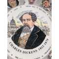 Royal Doulton Charles Dickens (1812-1870) Portrait Rack TC1042 Plate 1960s Famous Literary Figures