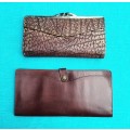 Busby Genuine Wild Buffalo Leather Ladies Kiss Lock Purse plus a Genuine Leather Long Wallet