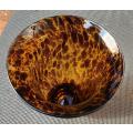 Striking Tortoiseshell Handblown Art Vase 25cm High One of Two on Auction