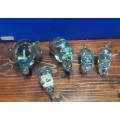 Five Cute Ngwenya Swaziland Art Glass 2 Rhinos, 1 Elephant and 2 Warthogs
