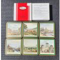 Pimpernel England German Cities Coaster Set of 6 In Original Box
