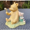 Winnie-The-Pooh Bear and Piglet Blowing Dandelions Border Fine Arts 2000 Figurine