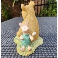 Winnie-The-Pooh Bear and Piglet Blowing Dandelions Border Fine Arts 2000 Figurine