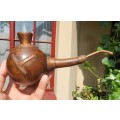 Luba DRC Tribal Gourd Calabash Pipe with Copper wrapping