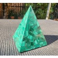 Synthetic Malachite Pyramid Paperweight