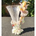 Beautiful Enchanted Fairy and Ladybug Crackled Bud Vase