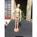 A 33cm High Artists Wooden Jointed Posable Mannequin