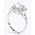 Beautiful Ring Encrusted with Pink and White Stones