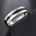 Exquisite Stainless Steel Black Band Ring