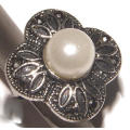 Pearl And Marcasite Dress Ring
