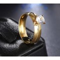 Retail Price R1399 Titanium Never Fade Gold Ring with Simulated Diamond