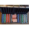 Poker Chips Texas Hold-Em Poker Game Set 500 Pieces
