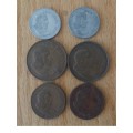 (1967 J v Riebeeck, bronze and nickel coins.)