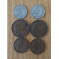 1969 J v Riebeeck, bronze and nickel coins. R24