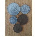 1970 Coat of Arms, bronze and nickel coins.) R24