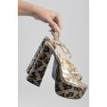 Sissy Boy - Villa Vibes Platform Sequin Animal Outsole - Gold - UK 6