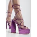 Sissy Boy - Wrapped Up Platform Gladiator Purple -UK 6