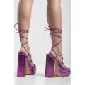 Sissy Boy - Wrapped Up Platform Gladiator Purple -UK 4