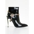 Sissy Boy Vicci Ankle Boot Patent Stiletto Boot - UK 3