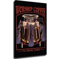 STEVEN RHODES WORSHIP COFFEE THE DARK LORD 24x36 POSTER COLLEGE HUMOR ART COMEDY