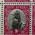 Union of SA - SACC 56 - Definitive issue -Variety -Red spot on mast and Doctor blade - Mint