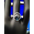 925 silver ring with real LABRADORITE semi precious stones size 9