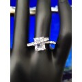 ***Crazy 99 cents SALE***18K Silver Plated Fashion Ring Set AAA+ CZ - Size 8