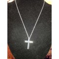 ***Crazy 99 cents SALE***925 Sterling Silver Cross with Matching 925 Sterling Silver Neck Chain