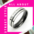 Love only you .... Stainless steel with Simulated diamond wedding ring **Size 13**