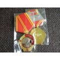 RUSSIA Soviet USSR WWII communist Medal Order of the Lenin gold plated brass replica
