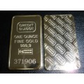 CREDIT SUISSE GOLD PLATED BAR 1 TR. OZ