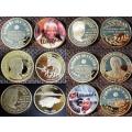 NELSON MANDELA 10 YEARS OF FREEDOM GOLD PLATED BRASS