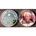 NELSON MANDELA PRESIDENT OF SA GOLD PLATED STEEL